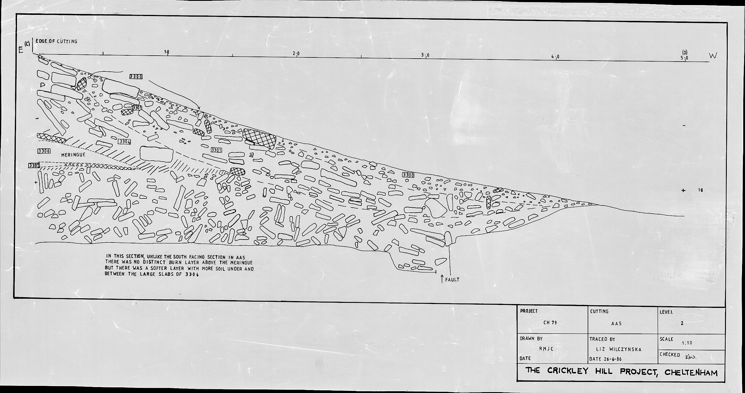 7. Section of rampart tumble