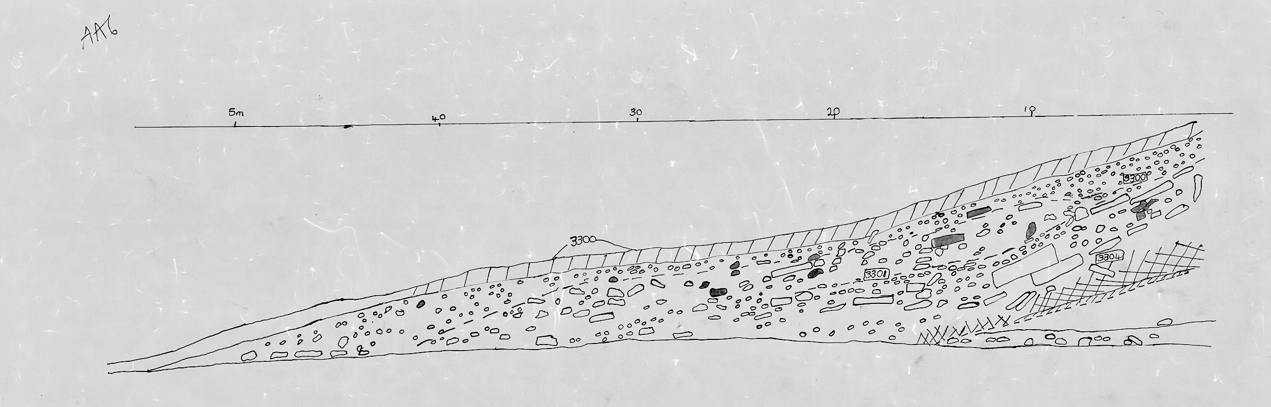 7. Section of rampart tumble