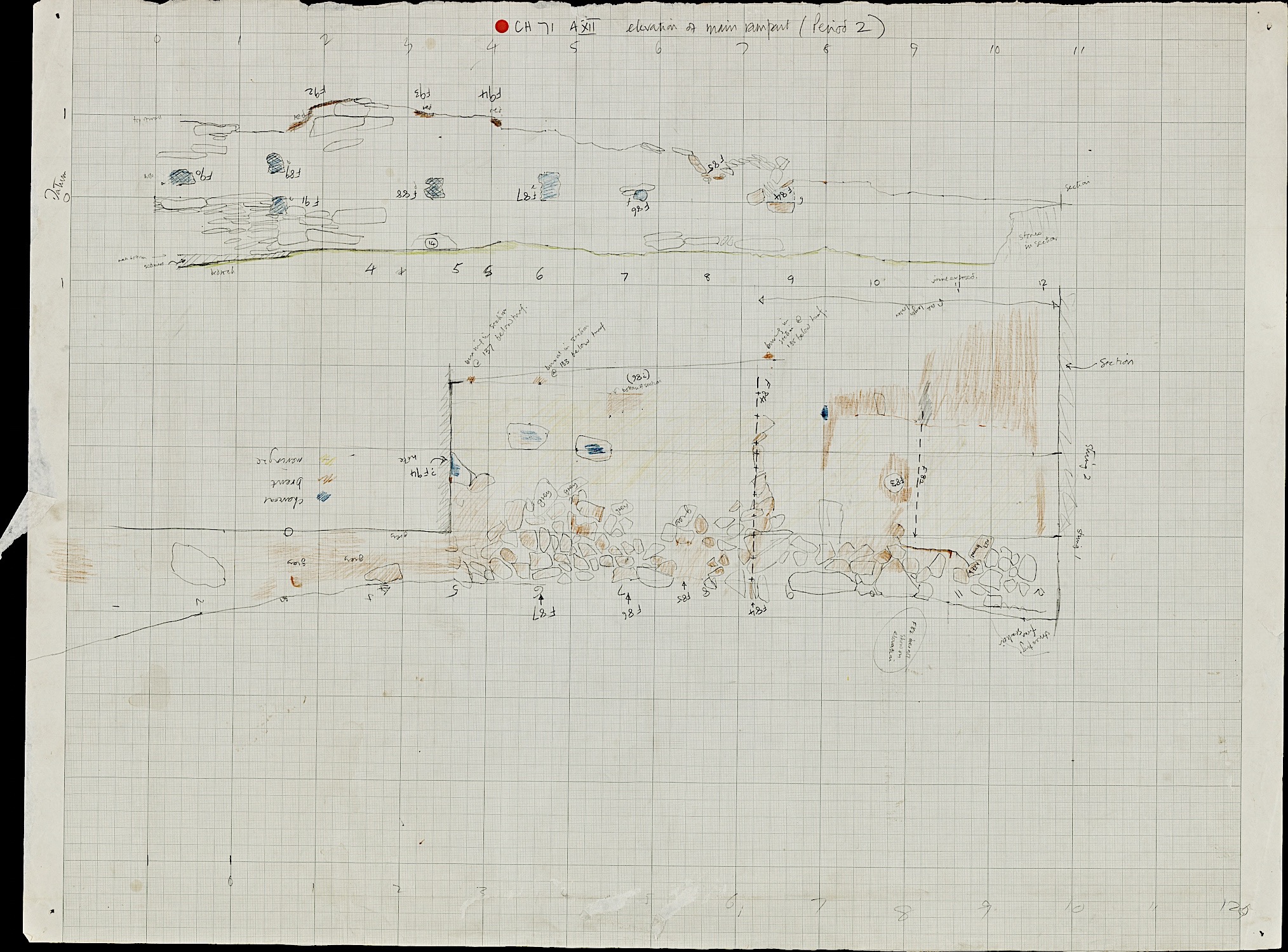5. Elevation of main rampart (hand)