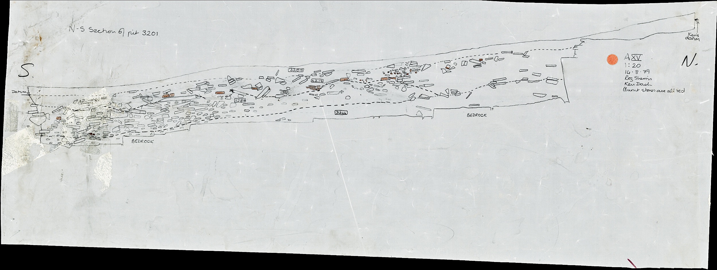 14. Section of pit F03201 (hand)