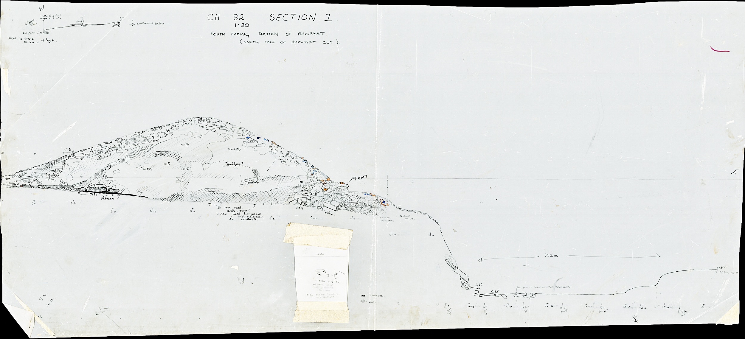 14. Section 1 - South facing  rampart cut