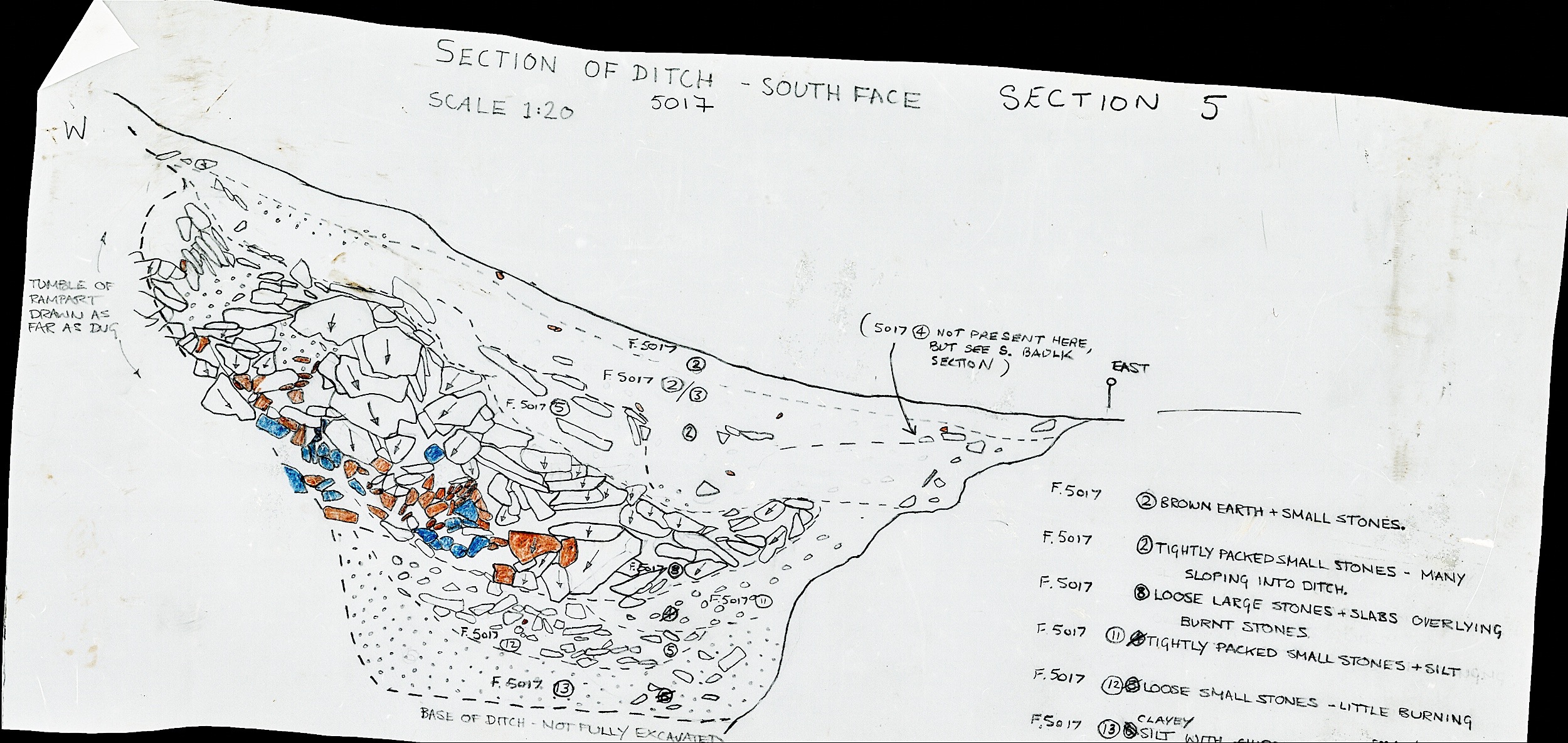 18. Section 5 - South face of ditch