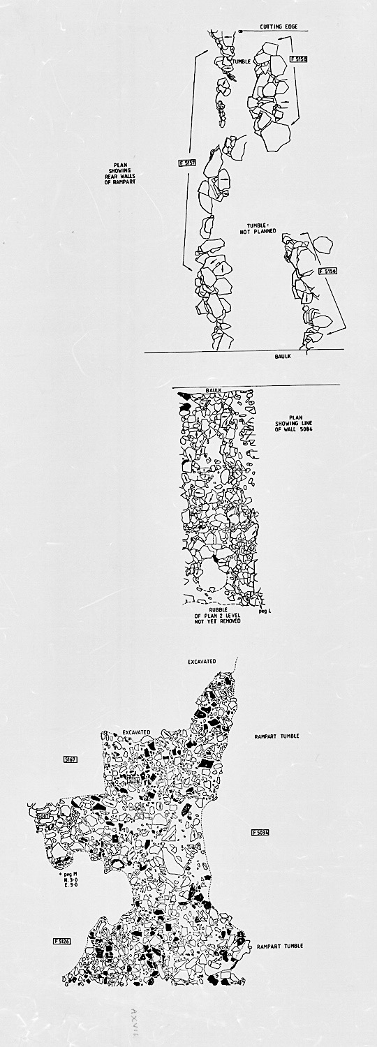 24. Rear walls of rampart