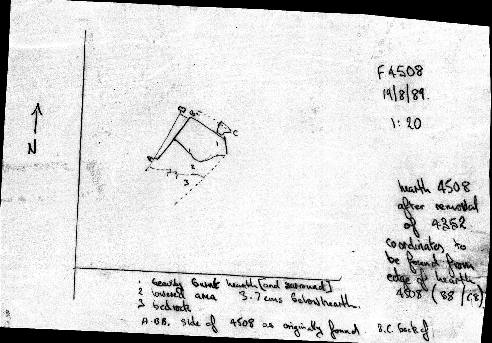 11. Plan of hearth F04508