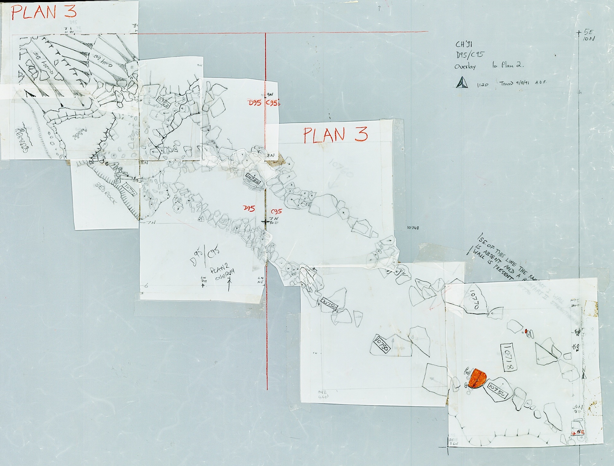 5. Plan 2 overlay with C95 (hand)