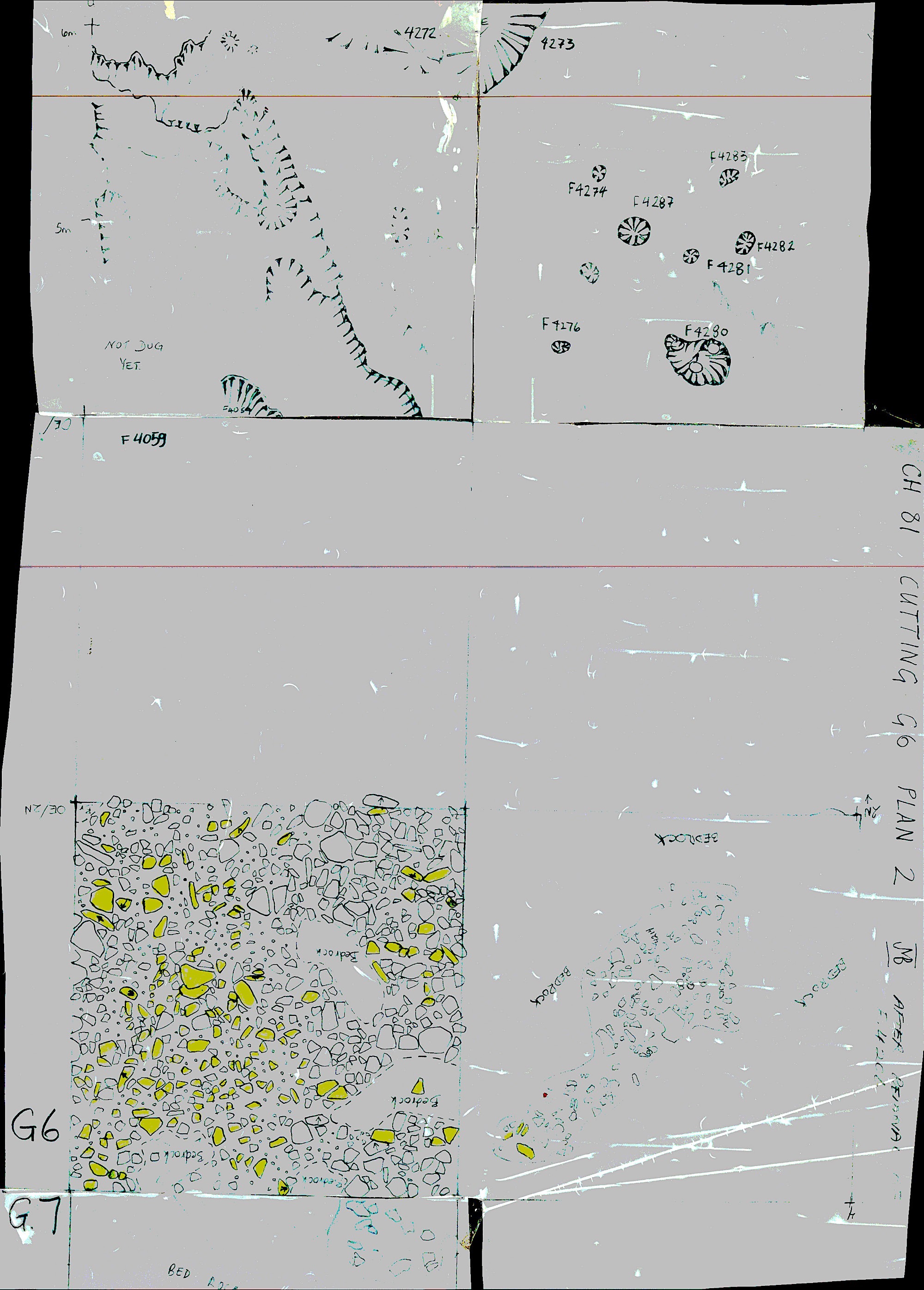 9. Plan 2 South with part of G7 (hand)