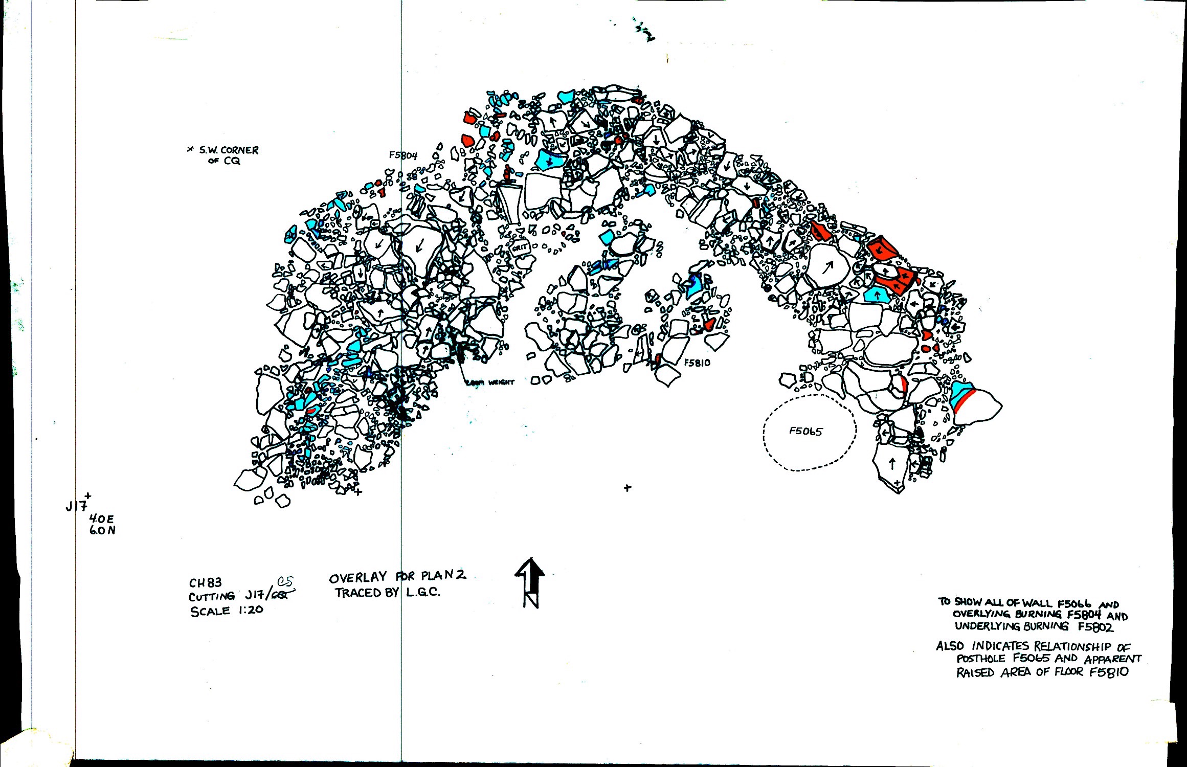 12. Plan 2  overlay showing house wall