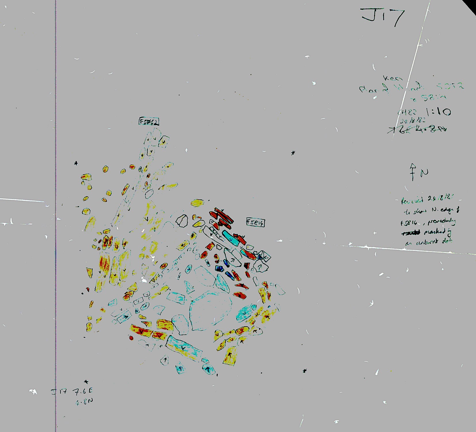 21. Plan of hearth F05052 and F05814