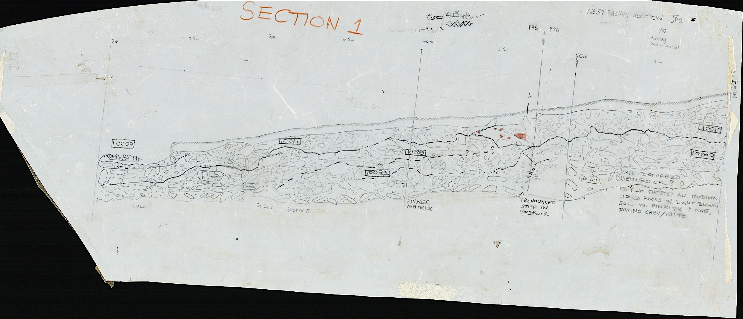 12. West facign section of JP2