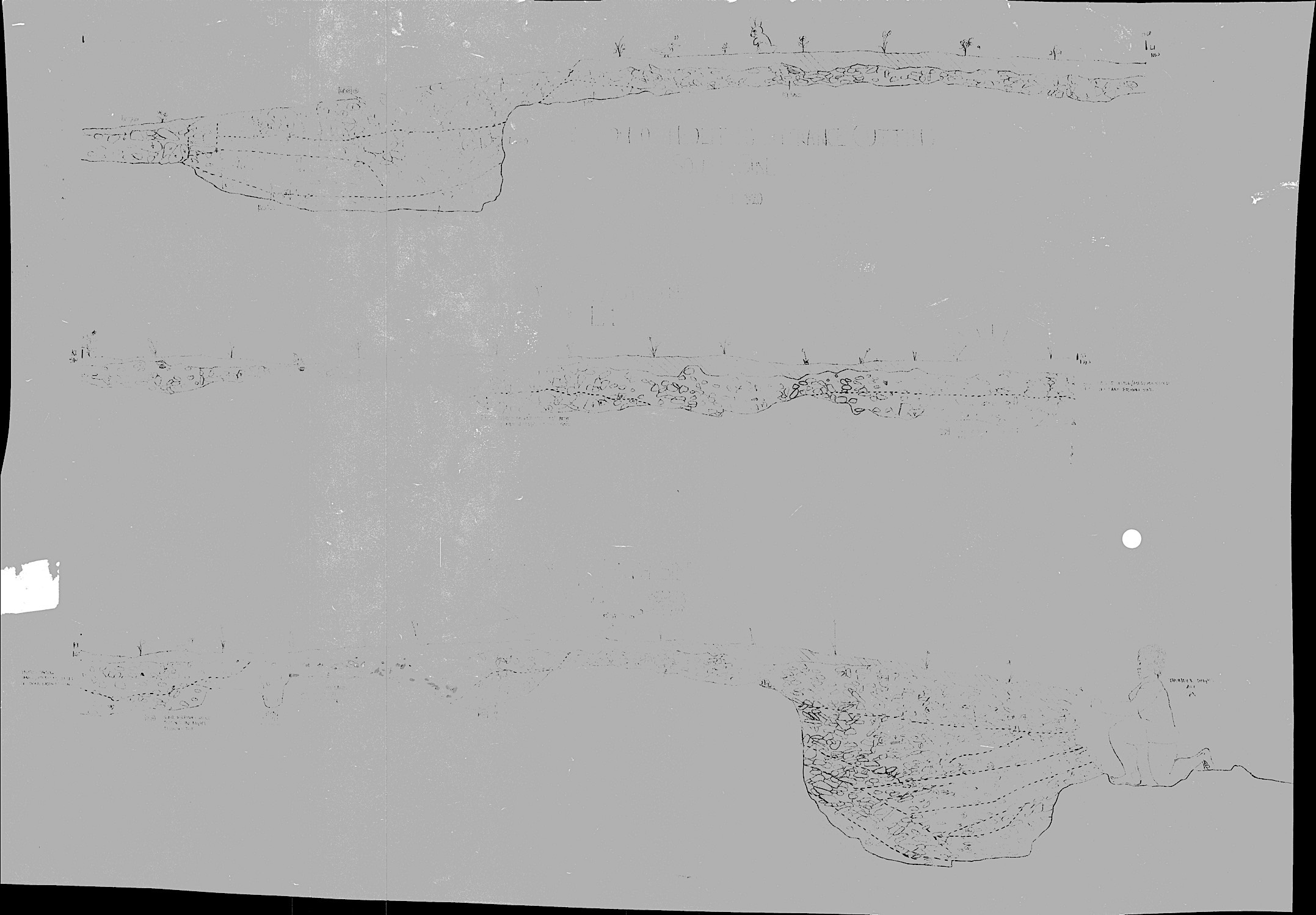 18. Sections across Neolithic entrance (hand)