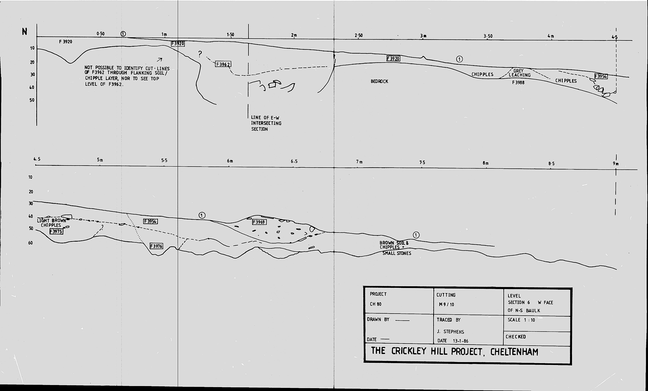9. Section 6 W face of N baulk