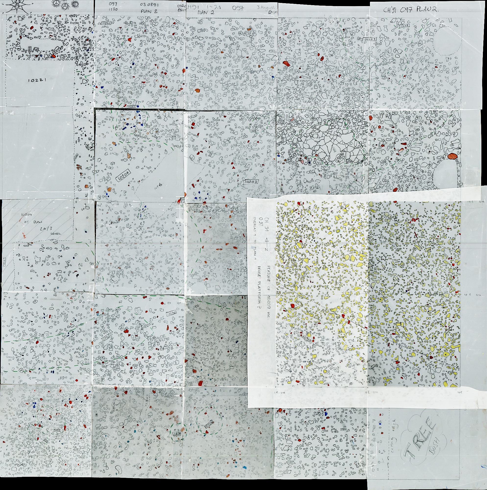 5. Plan 2 overlay (hand)