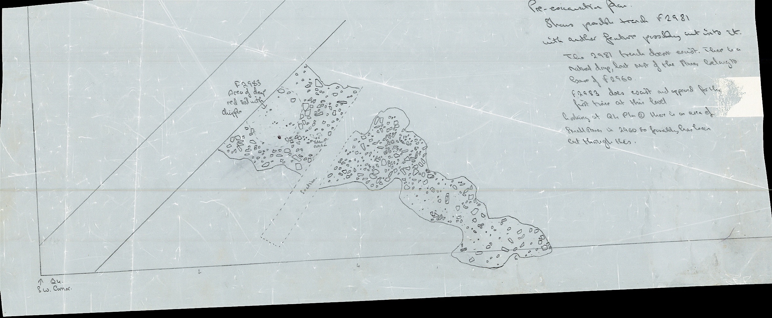 16. Pre-excavation plan of F02981 (hand)