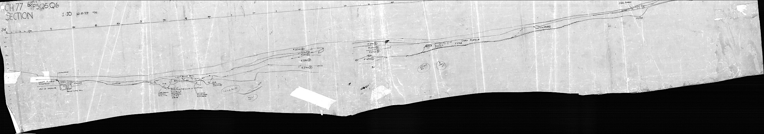 17. Section across Long Mound (hand)