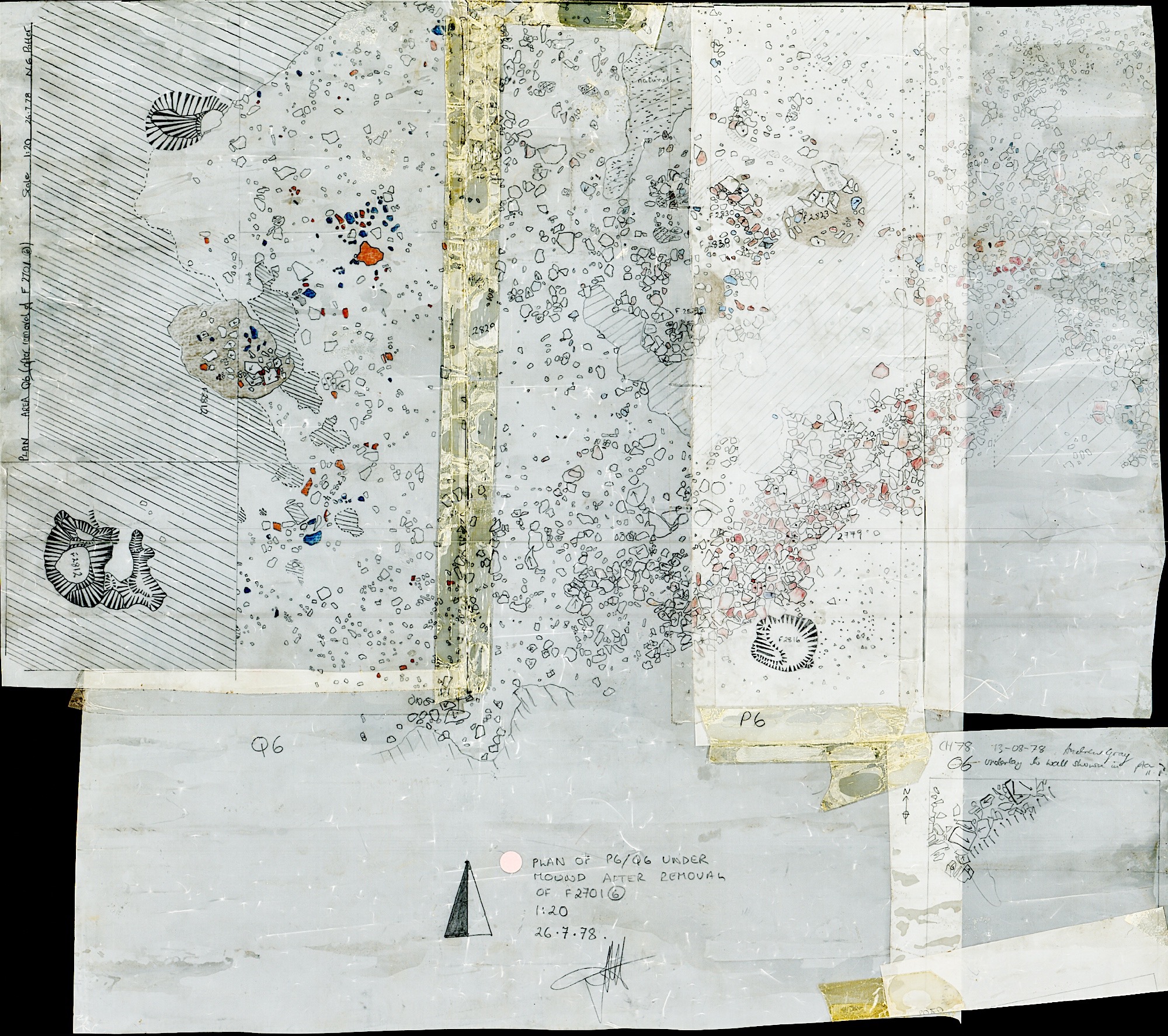 8. Plan under mound (hand)