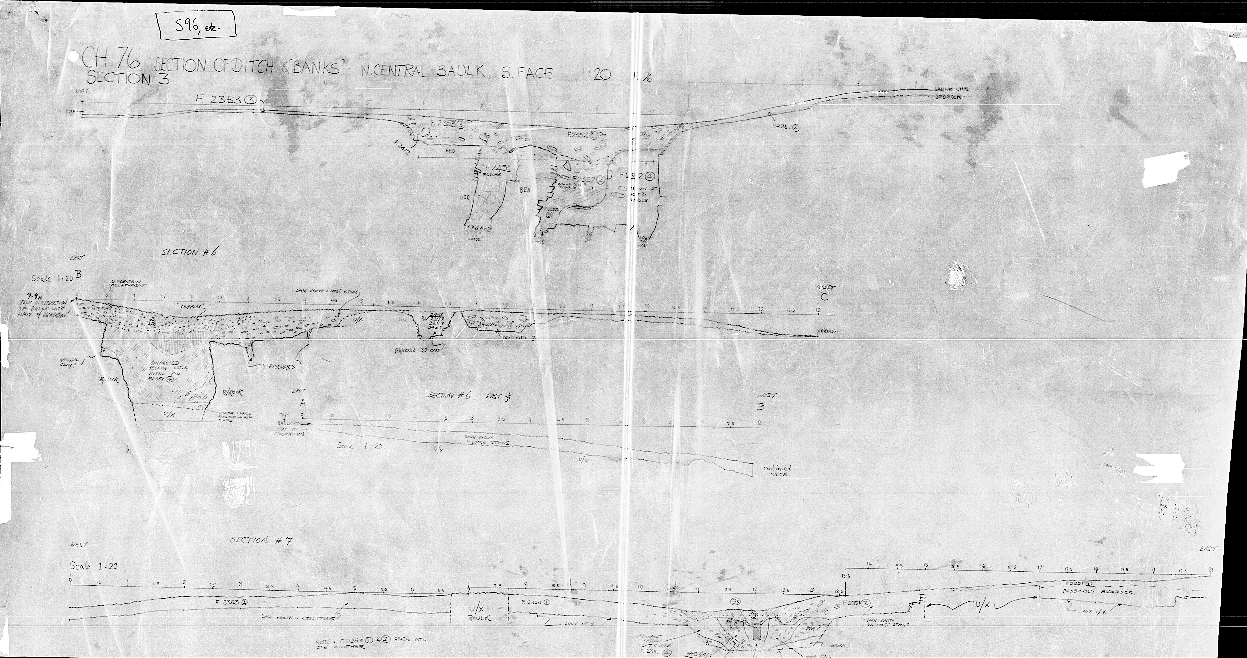 15. Sections of ditch and banks (hand)