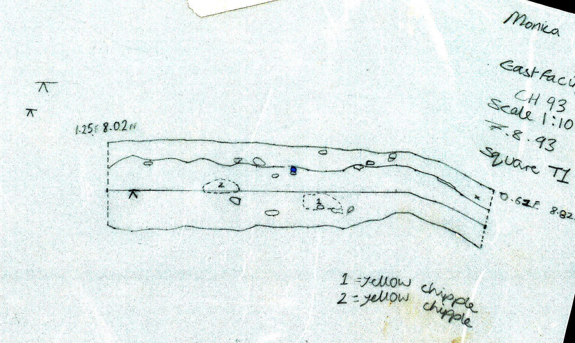 38. Section labelled East face