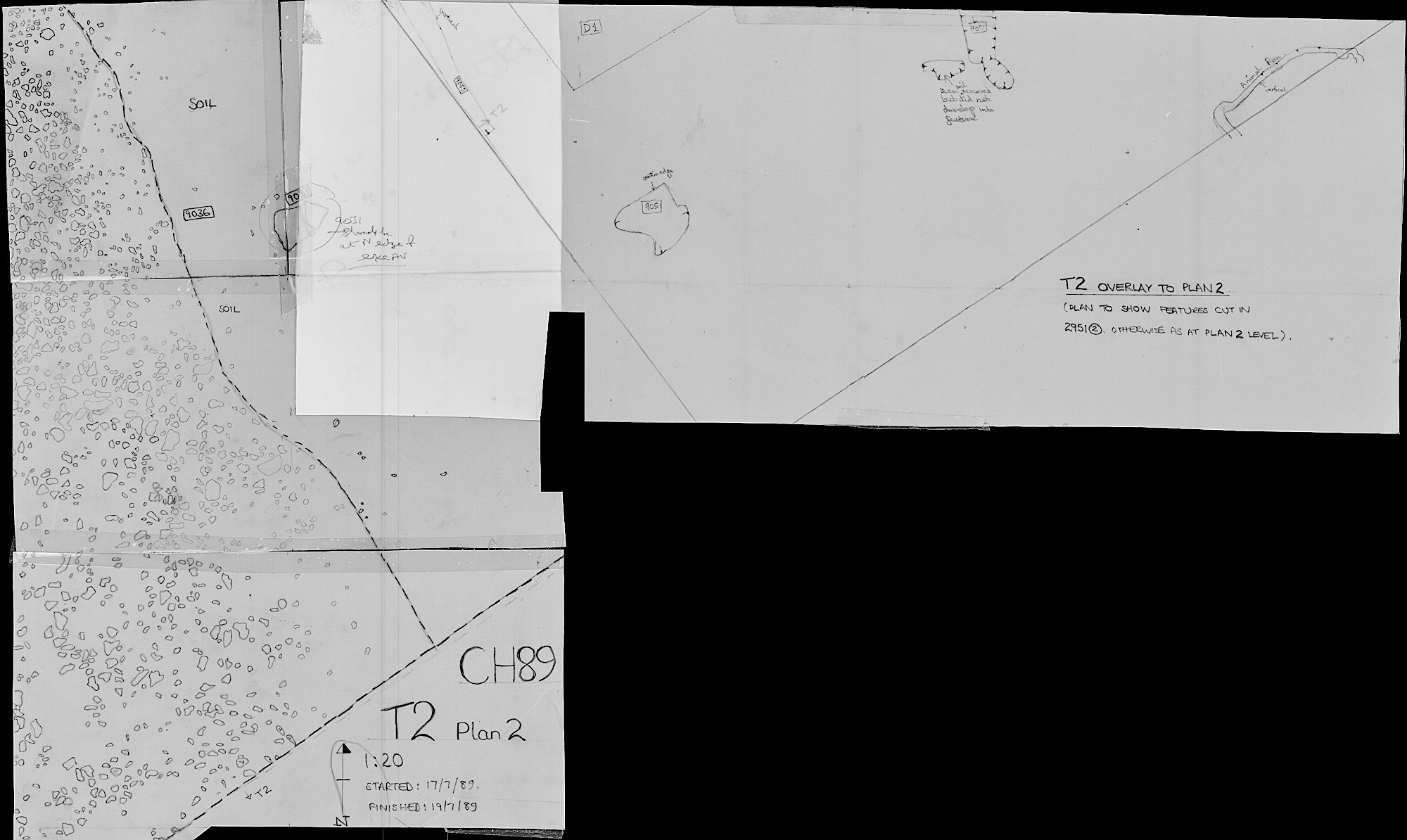 17. Plan 2 West overlay (hand)