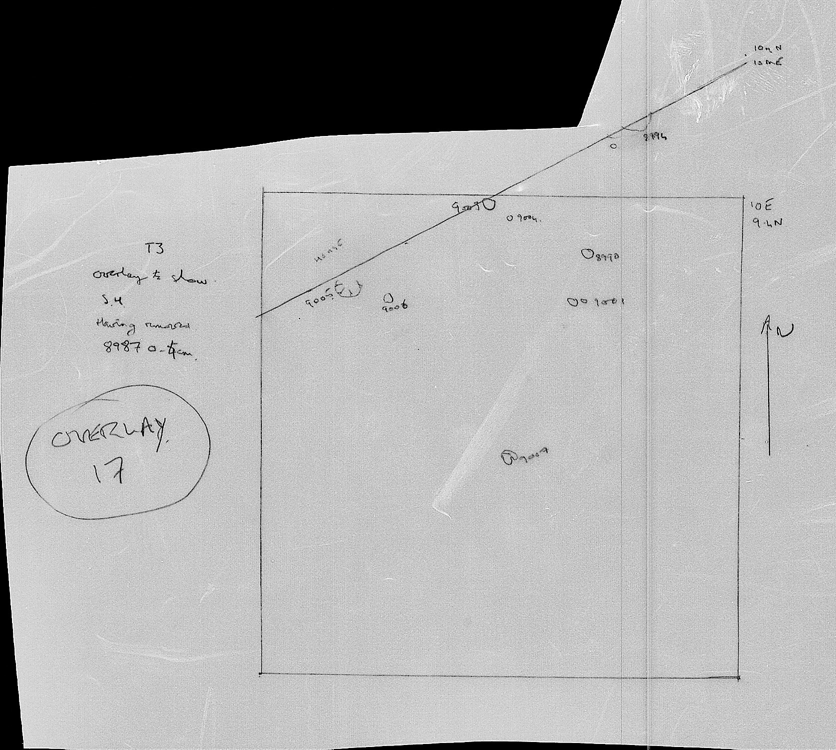 20. Overlay 17 showing stakeholes