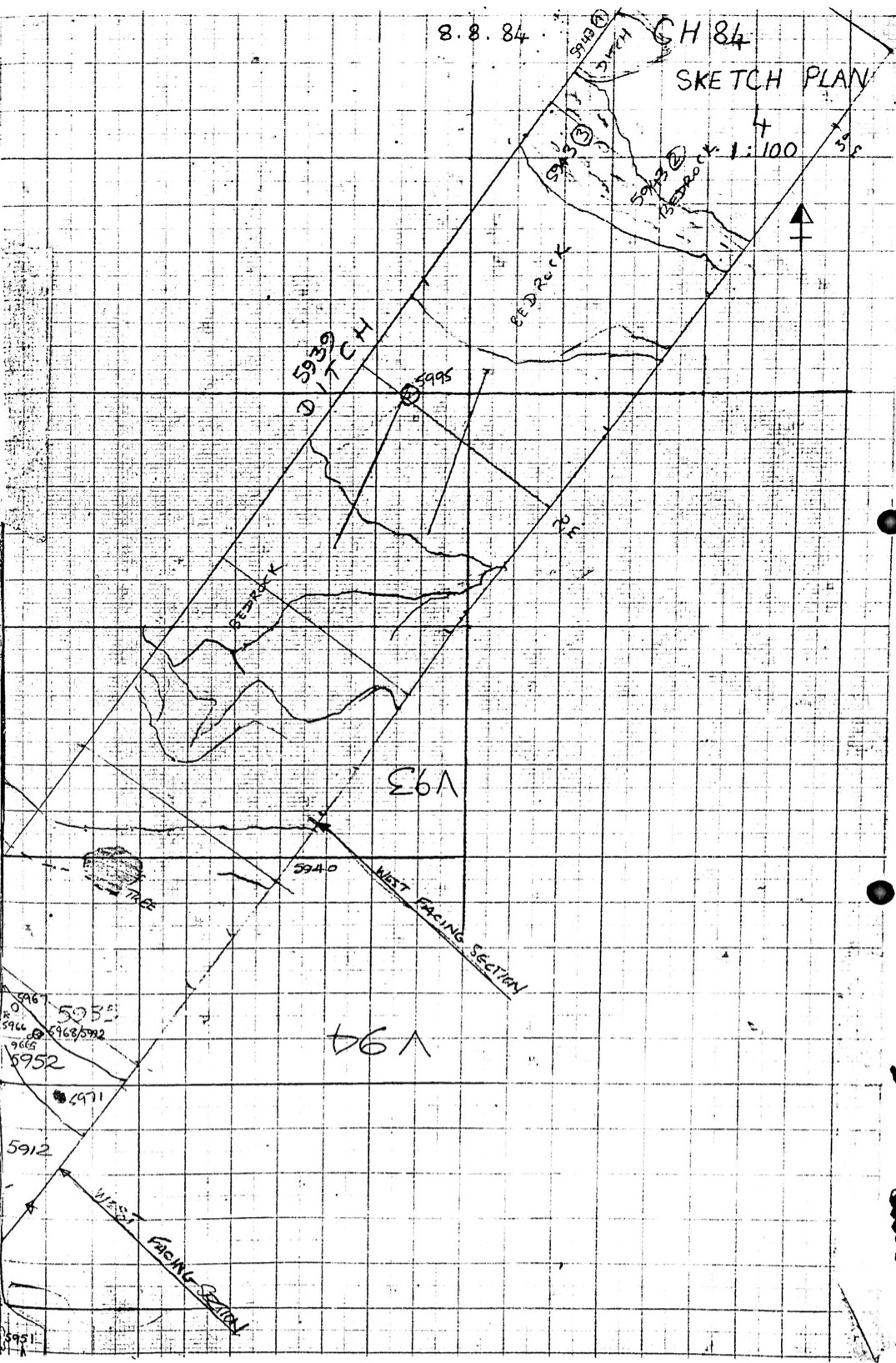 3. Sketch plan 4 from CH84 showing features