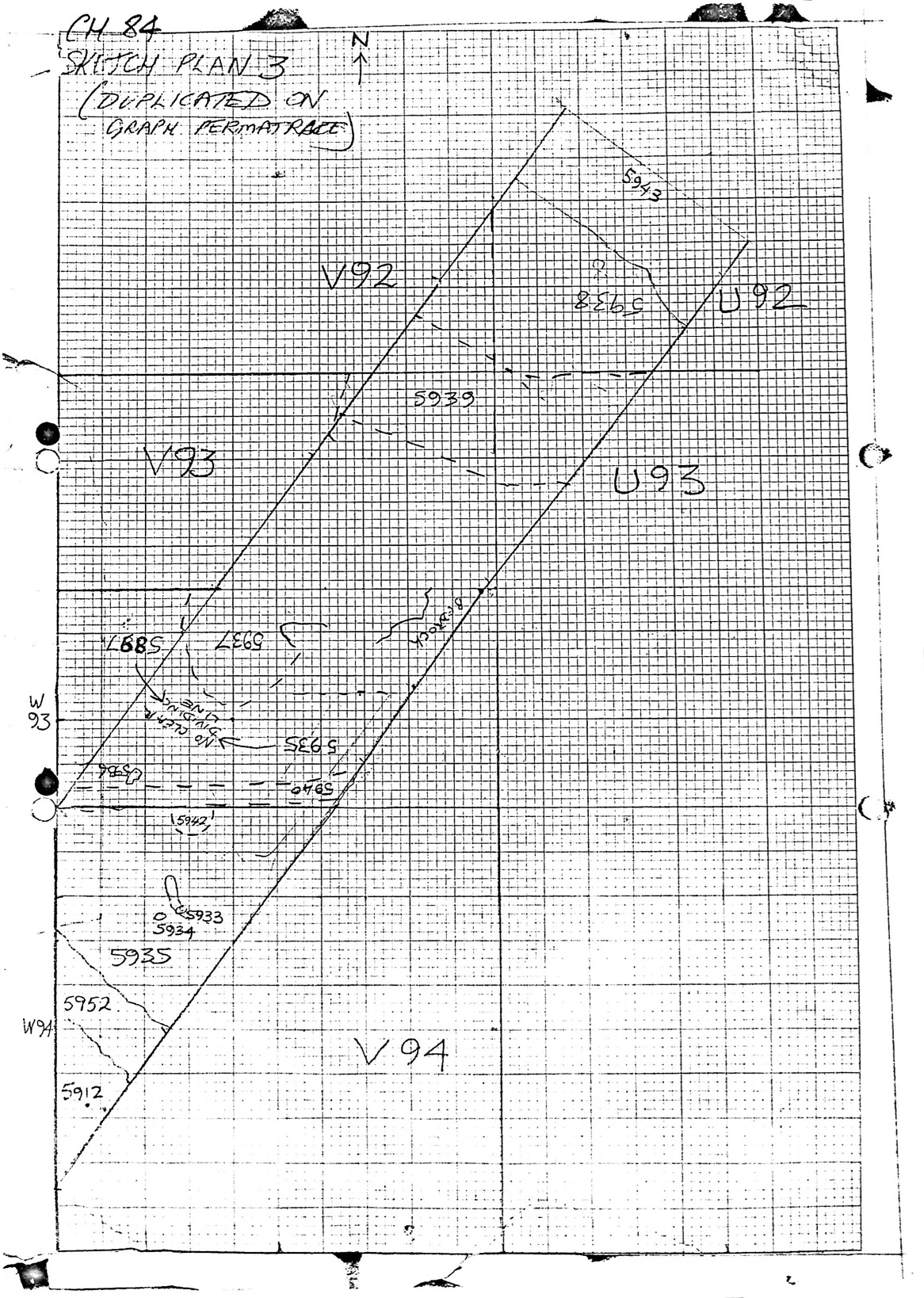 4. Sketch plan 3 from CH84 showing features