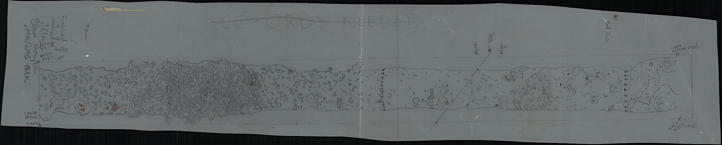 23. Long Mound baulk plan