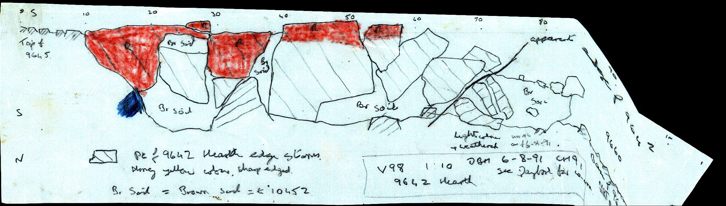 51. Section of hearth