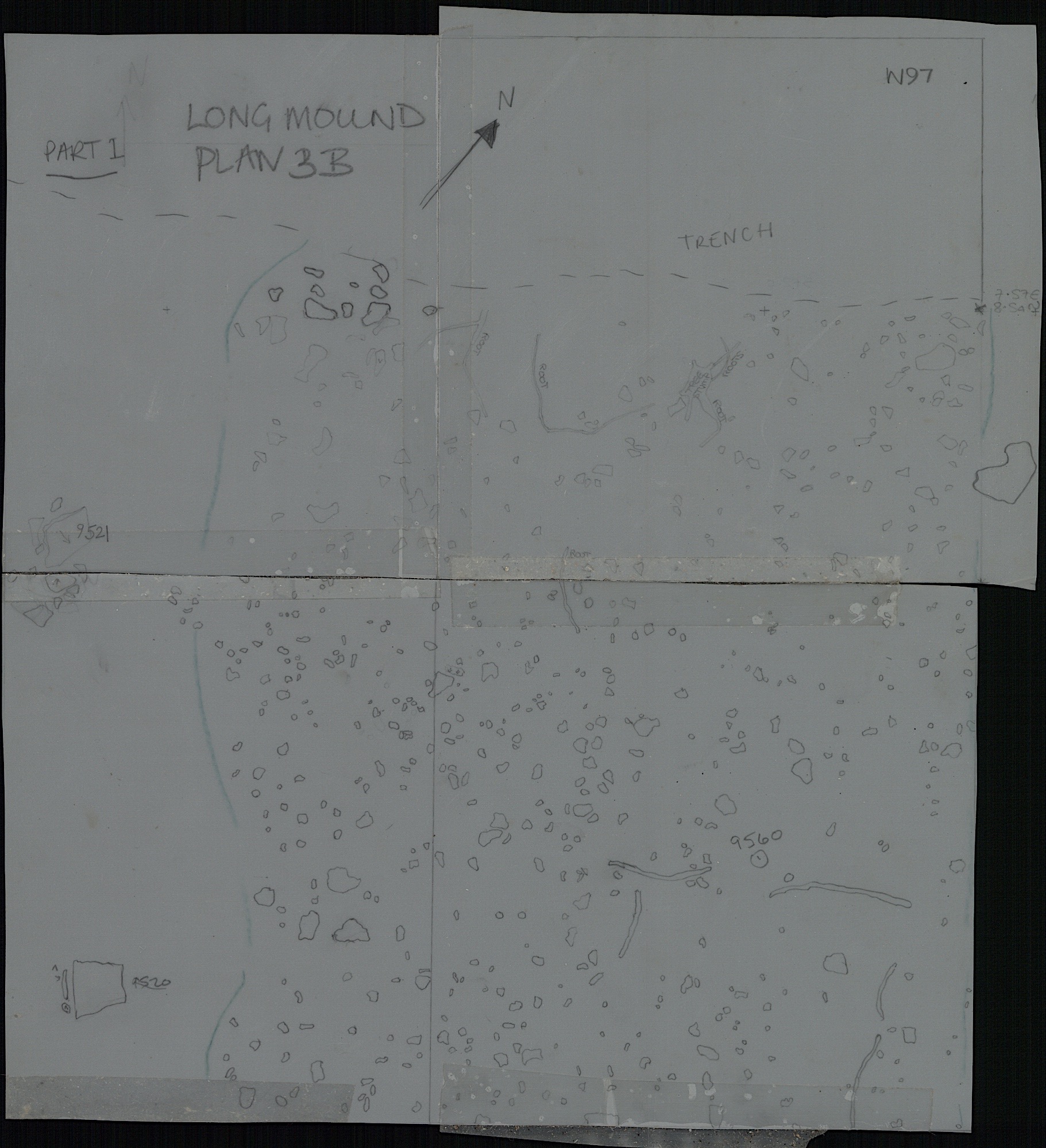 16. Plan 3b South - N part (hand)
