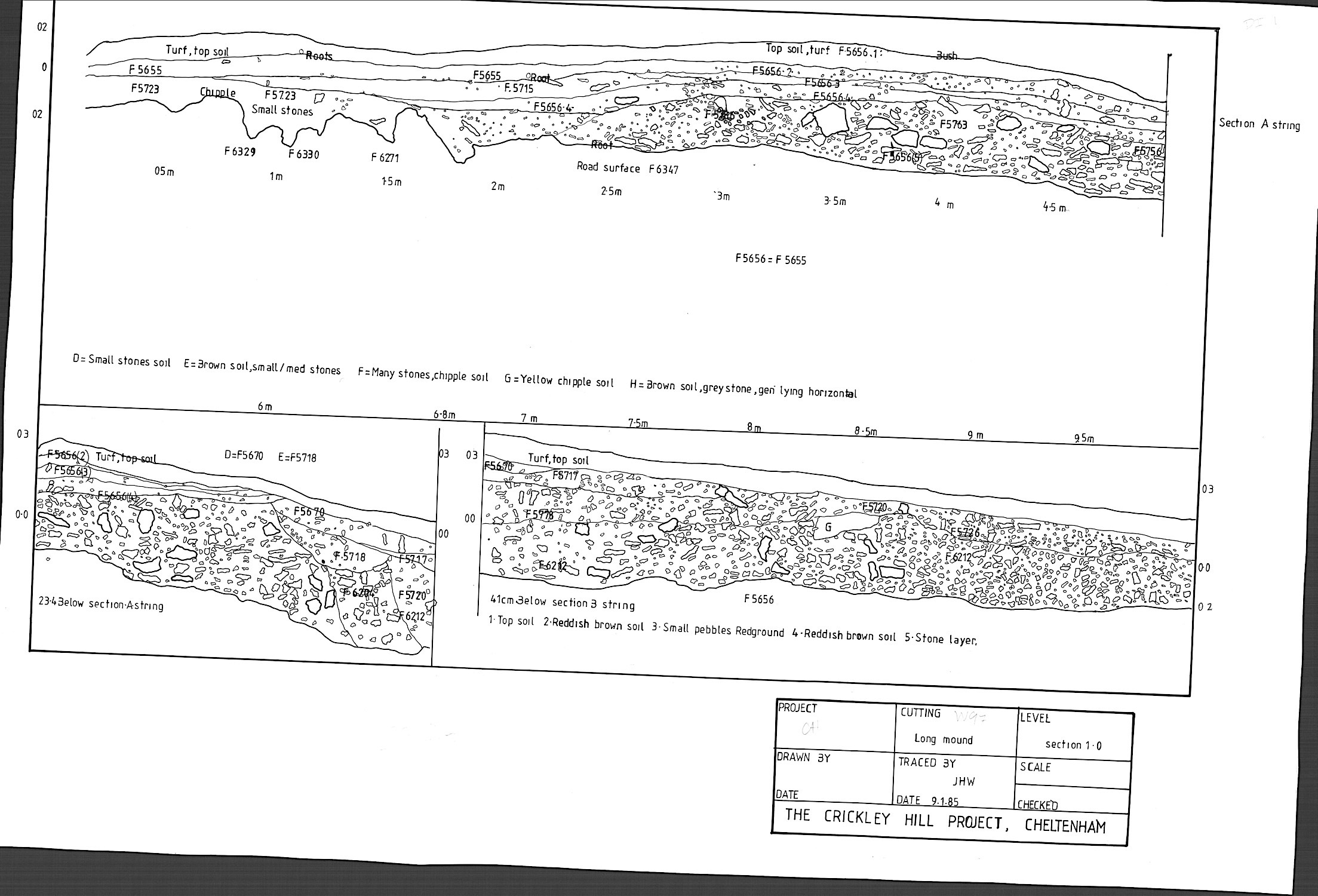 42. Three Long Mound sections