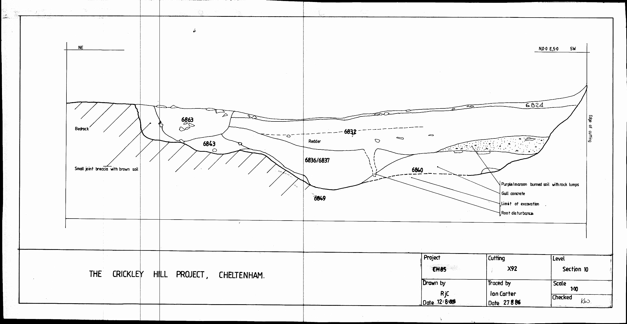 9. Section 10 across ditch F06832