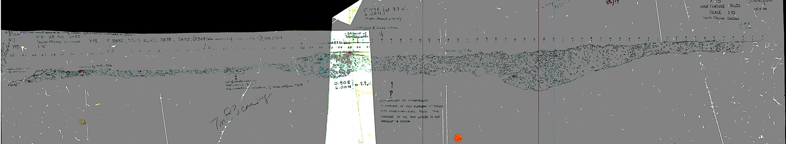 15. Long south facing section (hand)