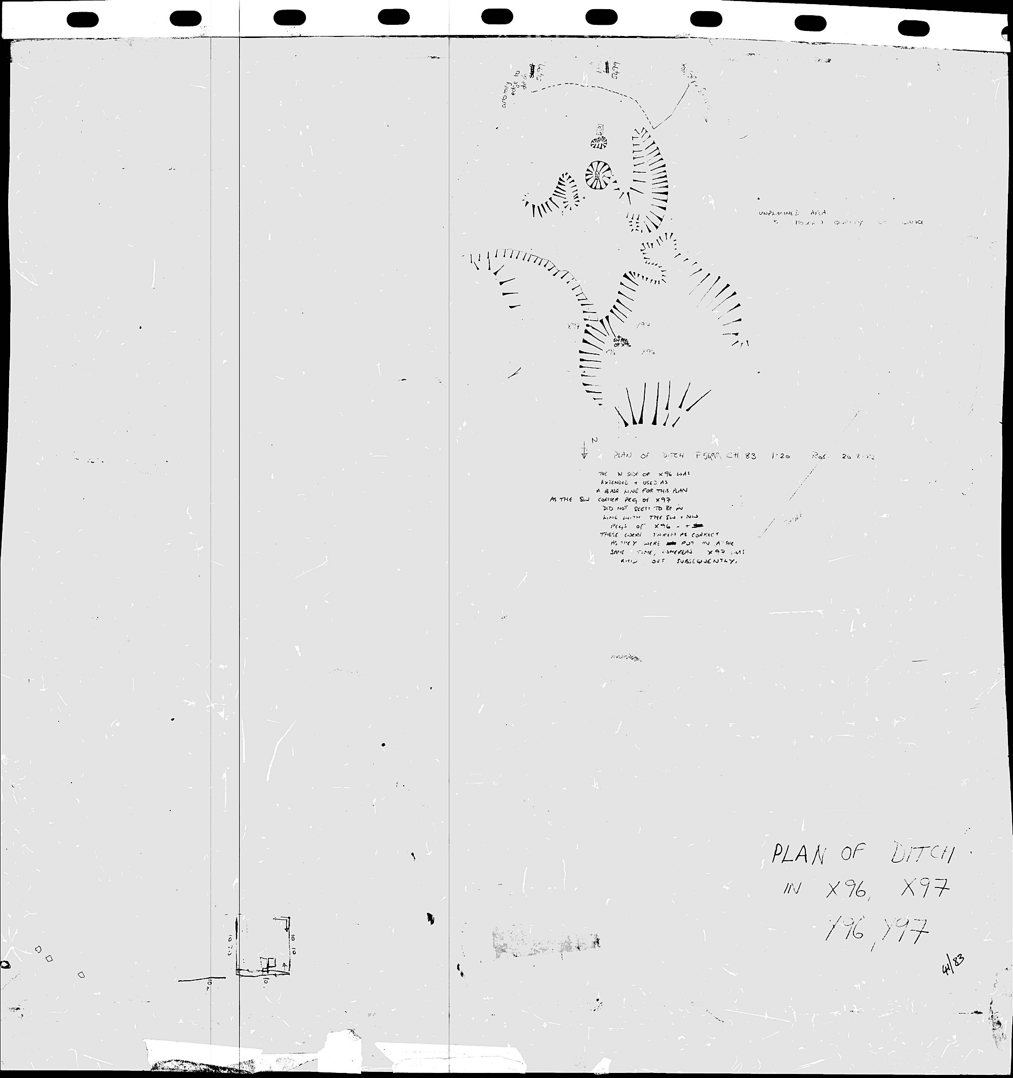 13. Ditch plan including X96, Y96, Y97