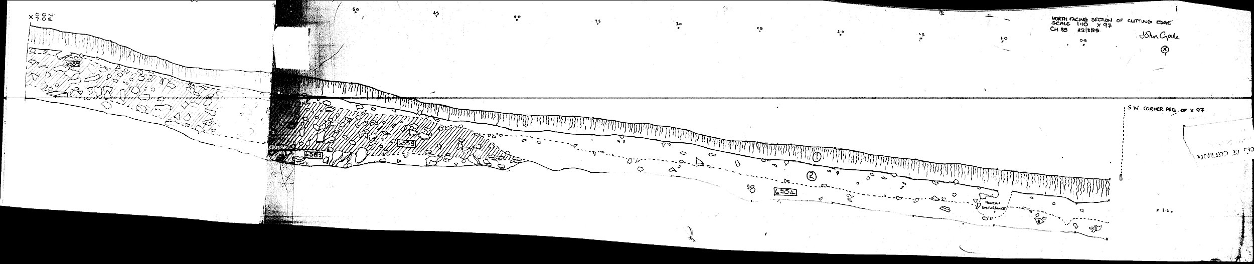 21. North facing cutting edge section